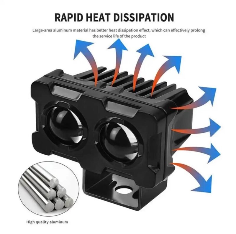 Motorcycle Robot Dual Colour Led Work Driving Lights 5000-6500k Two-color External Headlights Driving Fog Lamp - Image 3