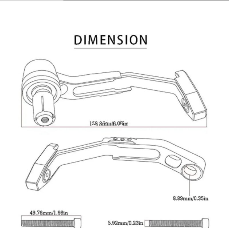 Universal CNC Clutch Brake Lever Guard Black Color For Motorcycle Adjustable NF MART - Image 3