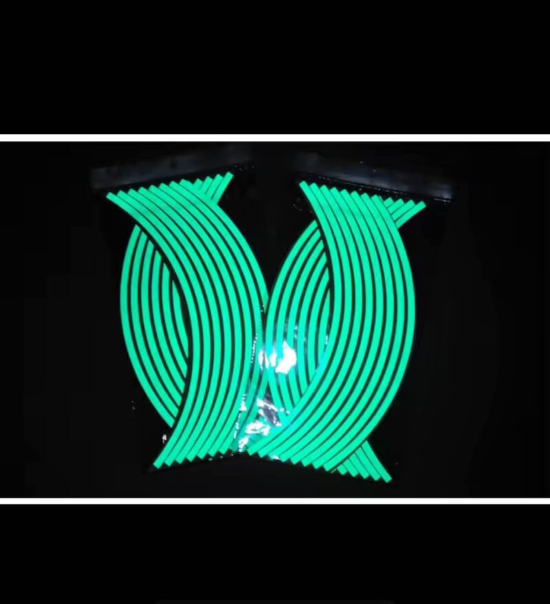 Universal Neon Night Glow Rim Stickers – Reflective Decals for All Motorcycles (Honda, Suzuki, Yamaha & More) - Image 3