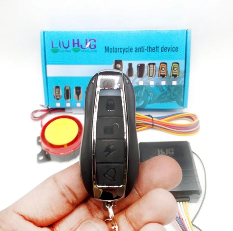 HJG Motorcycle Remote Security Lock Anti Theft Alarm System For Bike Motorcycle Self Start Function NF MART - Image 2
