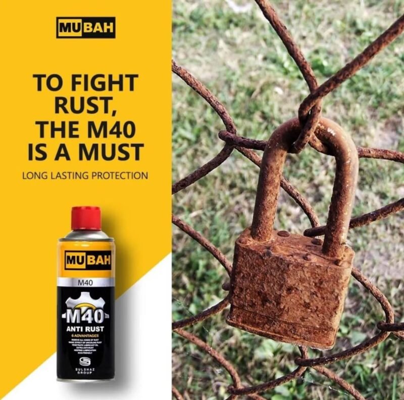 Rust Remover Zang Remover Anti Rust Spray For Auto And All Metals Tools, Hardware Items Mubah M40 400ml NF MART - Image 4