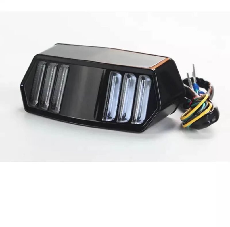 Universal Motorbike Back Light With Indicator DRL Audi Style - Image 2