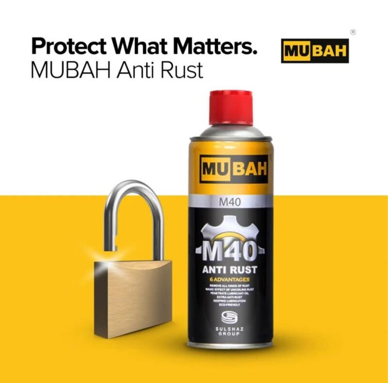 Rust Remover Zang Remover Anti Rust Spray For Auto And All Metals Tools, Hardware Items Mubah M40 400ml NF MART - Image 5