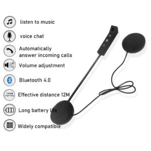 Bluetooth Motorcycle Helmet Headset BT5.0 Wireless Riding Headphone Anti-interference Motor Bike Handsfree Helmet Headsets NF MART