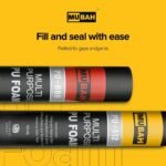 Mubah PU Foam Spray Multipurpose For Gaps & Joints Crack Filler 750ml PU 512