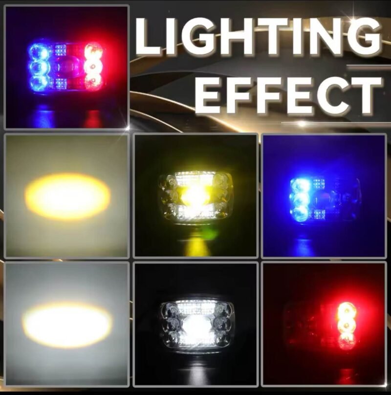 Bike Headlight Beam With High Beam white, Low Beam Yellow and Red Blue Flasher for CD70 and CG125 and China Bikes - Image 3