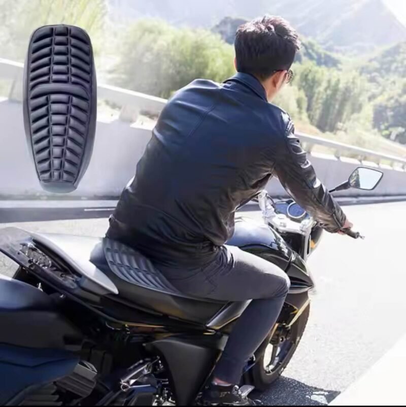 Motorcycle Full Seat Cushion 3D Shock-Absorbing Motorcycle Seat Insulation Mat Motorcycle Seat Cushion Pad Moto Accessories for Yamaha YBR YBRG YBZ, Suzuki GD110, GS150, GR150, Honda CD70, 100, CG125. CB150F, CB125F Universal Fitting - Image 4