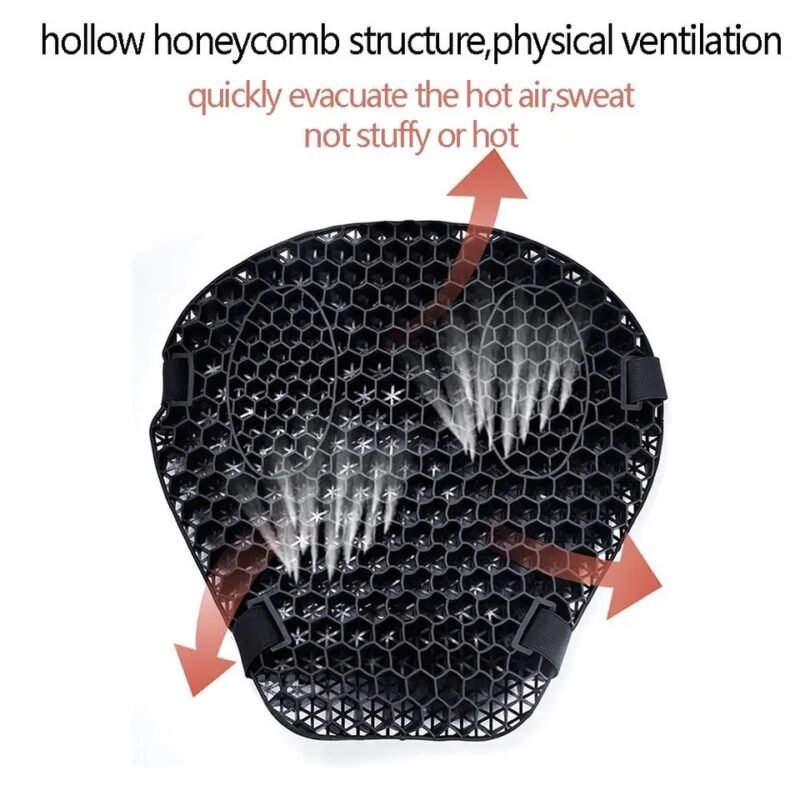 Bike Seat Cushion Honey comb Motorcycle Air Cushion Anti Slip Breathable Pressure Relief Seat Cover Universal Motorbike Accessories NF MART - Image 4