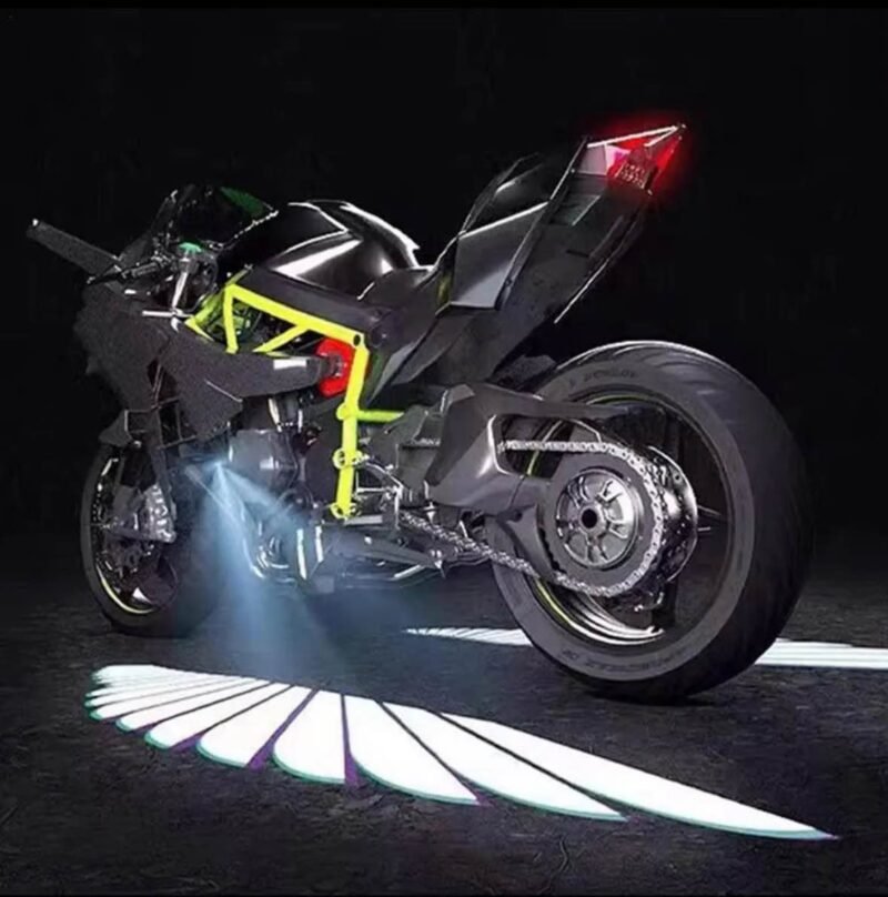 Wings Light For Bike High Quality Bike Accessories Angel Wings LED Light For Bikes, Led Floor Display Lights Auto Decoration High Quality Bike Accessories - Image 2