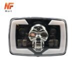 SKULL Headlight Beam for Motorcycle 70cc and 125cc Multicolor Skull With DRL Projectors High & Low Beam, DRL, Skull Ghost