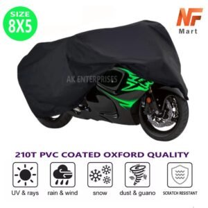 Heavy Bike Anti Scratch Motorcycle Top Cover Double Coated Water Proof, Scratch & Dust Proof XXL Size- Oxford PVC Coated