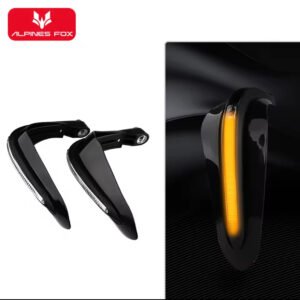 Universal Motorcycle Hand Guard Windshield Windproof LED LIGHT handlebar Hand guards Handle Protector Shield For YAMAHA, SUZUKI, HONDA Bikes