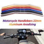 Motorcycle Handlebar Aluminum 22mm Blue Anodizing Steering Wheel Fit for Yamaha, Honda, Suzuki Bikes NF MART