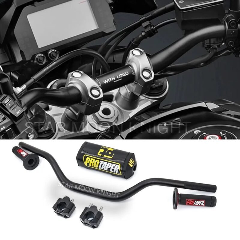 PRO Taper Universal Handlebar With Handle Risers Pack Bar Handle bar Pads Grips ALL Color Pit Pro Racing Dirt Pit Bike Motorcycle CNC 28mm Adapter For All Bikes - Image 5