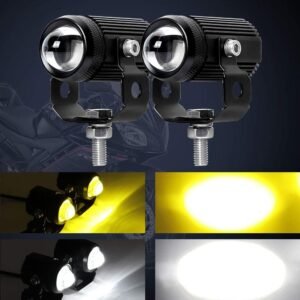 2 PCS Mini Driving Light for Motorcycles, Cars, Jeeps - Spot Light LED Bike Light, Night Vision Projector Lenses , Turtle Lights, Fog Light Mini NF MART