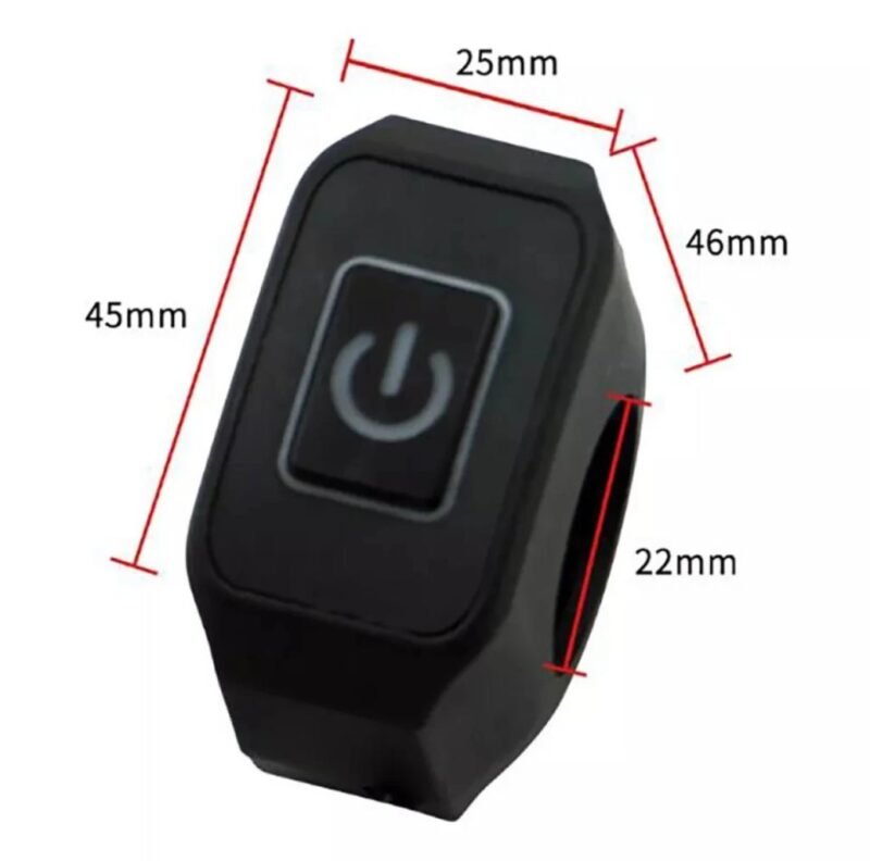 Motorcycle Switch Headlight Horn Modified Control Switch Handlebar Mount 3 in 1 Button with LED Light - Image 5