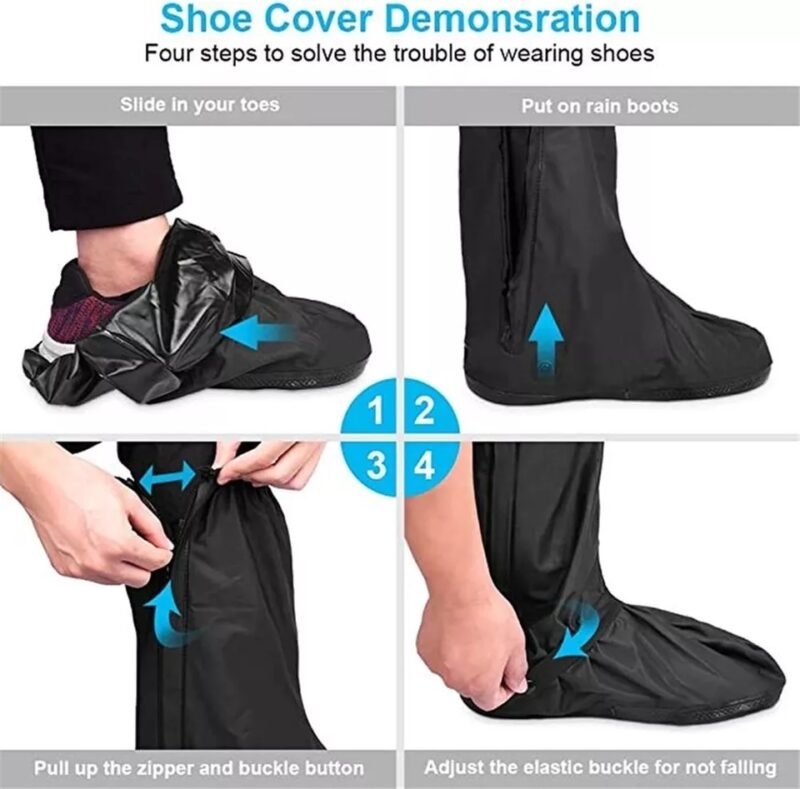 Waterproof Rain Shoe Cover for Motorcycle Cycling Bike Reusable Boot Overshoes Boots Shoes Protector Covers NF MART - Image 3