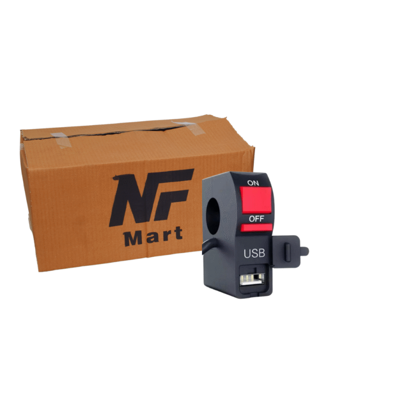 Universal Motorcycle Handlebar Start Switch On Off Button High Quality 2 Amp-5V With USB Charger Headlight Indicator Switch - Image 2