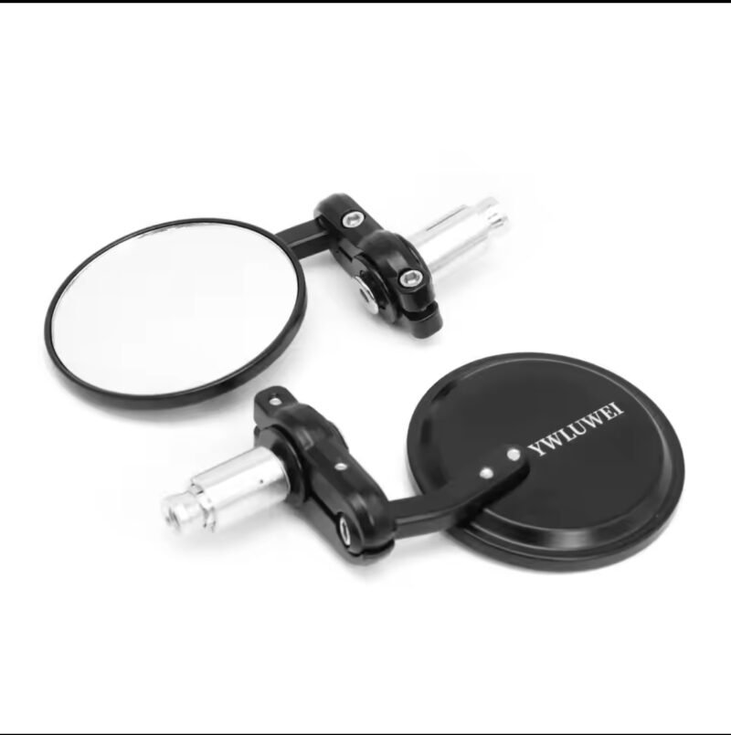 Universal Motorcycle 3" Round 7/8" Handle Bar End Rearview Side Mirrors Foldable Bike For Harley Touring, Chopper Café Racer ,Honda, Yamaha, Suzuki Bike Modification - Image 5