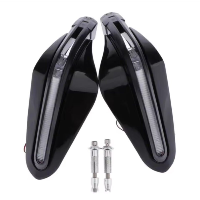 Universal Motorcycle Hand Guard Windshield Windproof LED LIGHT handlebar Hand guards Handle Protector Shield For YAMAHA, SUZUKI, HONDA Bikes - Image 5