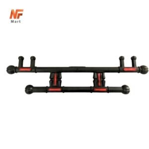 Motorcycle Reflective New Crash Guard For All 70cc Bikes Protector Bar (Safe Guard) RED Reflectors Crash Guard for bike For All 70cc Bikes NF MART