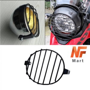 Universal grill Metal for Headlight Classic Vintage Café Racer Motorcycle Headlight Grill 7inches 7 Lines, Lamp Mask Metal Wire Mesh