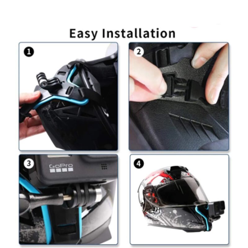 Motorcycle Helmet Chin Stand Mount Holder for Mobile Phones Camera Action Cam Go Pro NF MART - Image 4