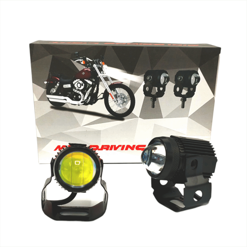 Mini Driving Motorcycle Led Light 20w Dual Tone 4-Wires Fog Led For motorcycle, Car, Jeep By NF MART