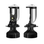 HJG Led Headlight Bulb H1 to H5 Fitting 45 Watt LED Headlight Kit Lamp Mini Projector Lens with Fan Cooling Hi/Lo Beam Bulb