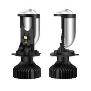 HJG Led Headlight Bulb H1 to H5 Fitting 45 Watt LED Headlight Kit Lamp Mini Projector Lens with Fan Cooling Hi/Lo Beam Bulb