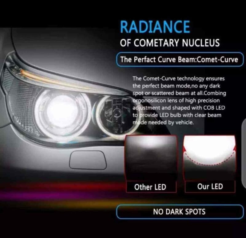 C6 Led Headlight & Fog light Bulbs White Yellow 2 Pieces For Cars Bikes High Quality Original With Fan H4 Fitting NF MART - Image 2