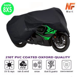 Heavy Bike Anti Scratch Motorcycle Top Cover - Oxford PVC Coated Waterproof in XXL  Water Proof, Scratch & Dust Proof NF MART