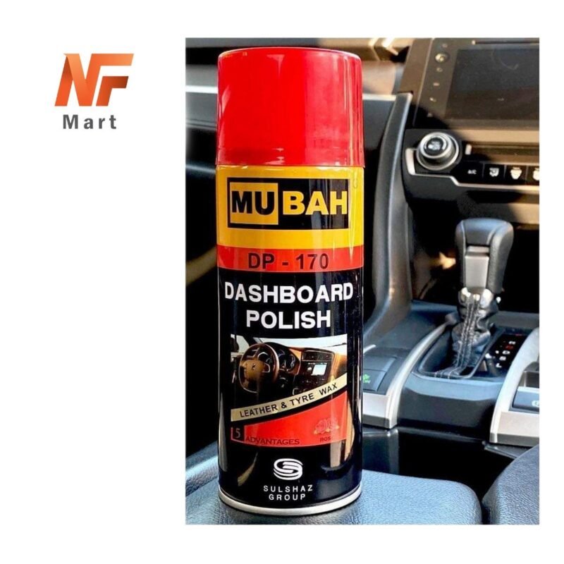 Dashboard, Leather & Tire Polish Spray For Bike and Cars Tyres Polish Spray Leather & Tyres Wax  Volume-400ml NF MART - Image 2
