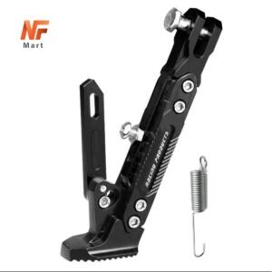 CNC Aluminum Alloy Adjustable Kickstand Foot Side Stand For Motorcycle Universal Black Color