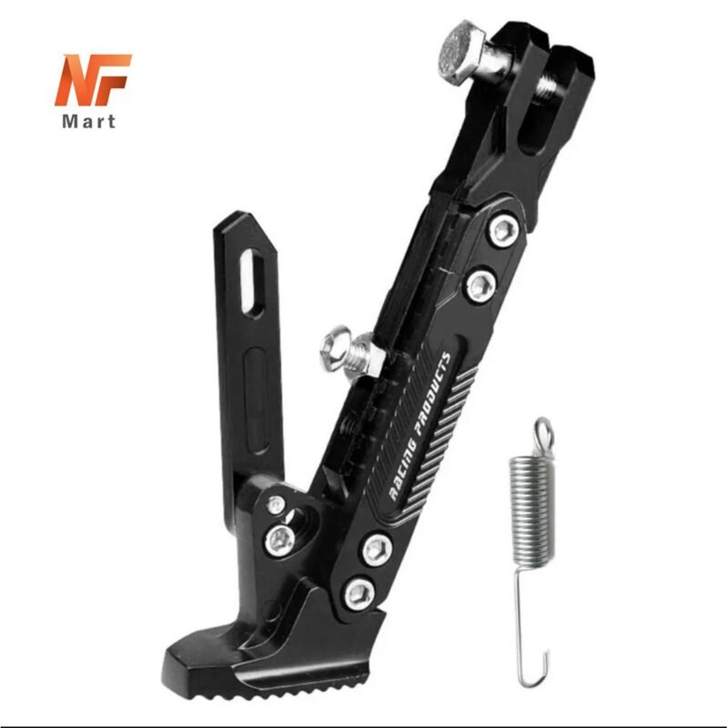 CNC Aluminum Alloy Adjustable Kickstand Foot Side Stand For Motorcycle Universal Black Color