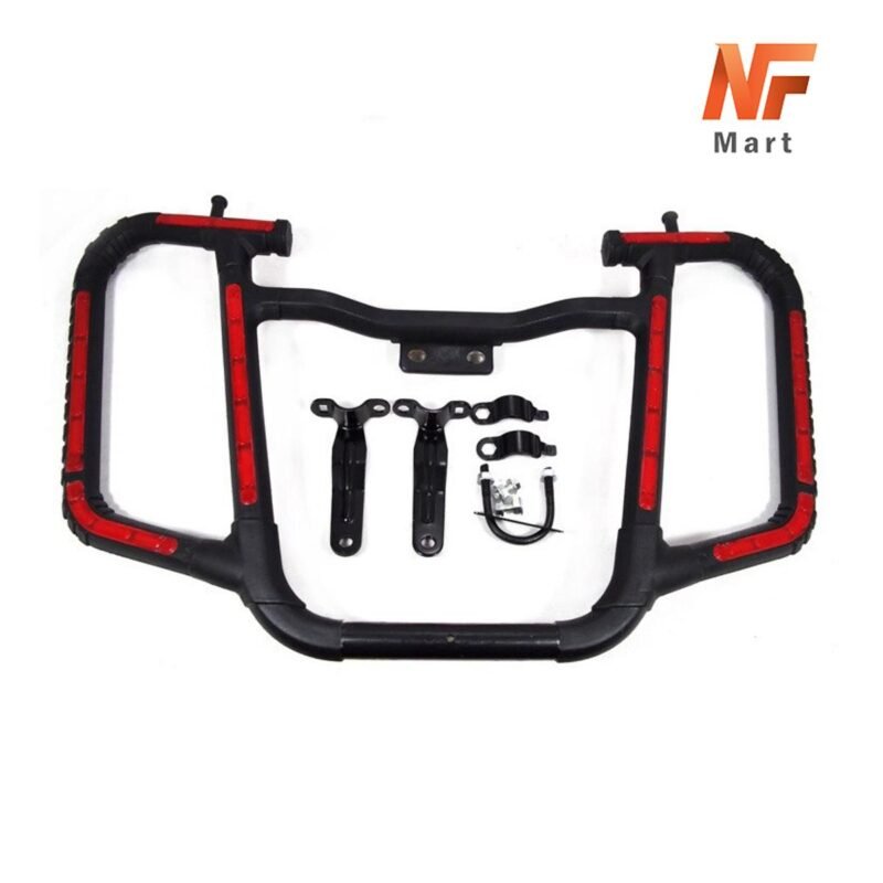 Universal Motorcycle Reflective Crash Protector Bar (Safe Guard) Crash Guard, Leg Guard , for bike For All Yamaha, Honda & Suzuki Bikes With Bolt Fitting