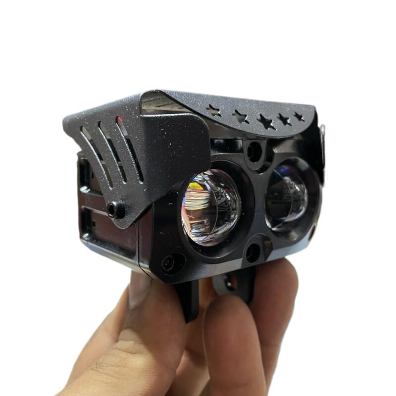 HJG Led Fog Light Dual Lens 60watt 6000LM 3 Function CREE Led Light Yellow White Flasher for Motorcycle bike - NF MART - Image 3