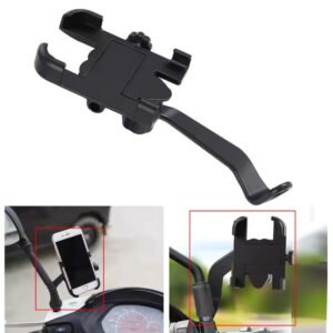 Motorcycle Mobile Phone Holder Universal Rearview Mirror Fitting For ALL Mobiles Motor Bracket High Quality Black