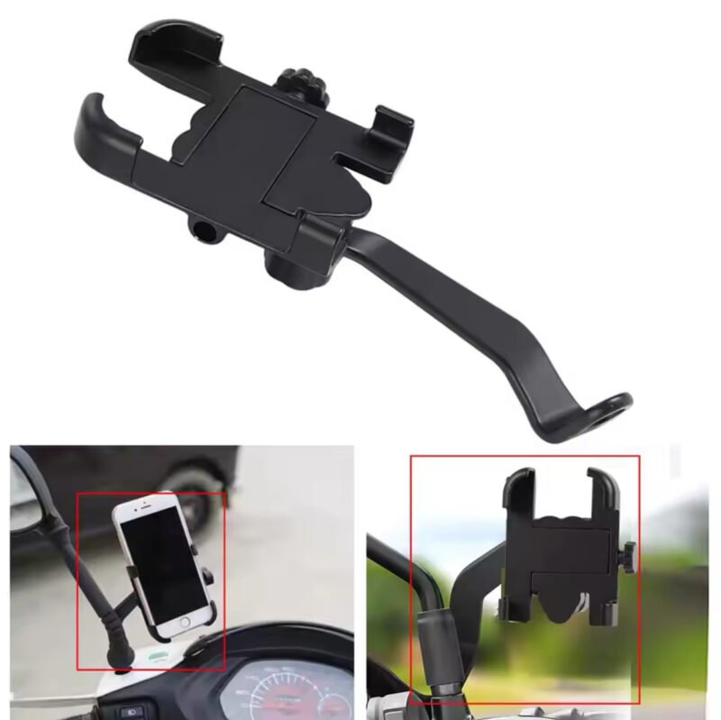 Motorcycle Mobile Phone Holder Universal Rearview Mirror Fitting For ALL Mobiles Motor Bracket High Quality Black