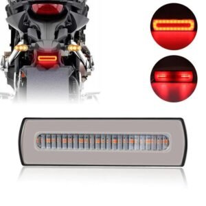 Motorcycle Bike Fancy Tail Back Light Running DRL Light LED 70cc And 125cc LED 40 LED Dual Color Light Guide Flow Direction Turning Brake Tail Lamp