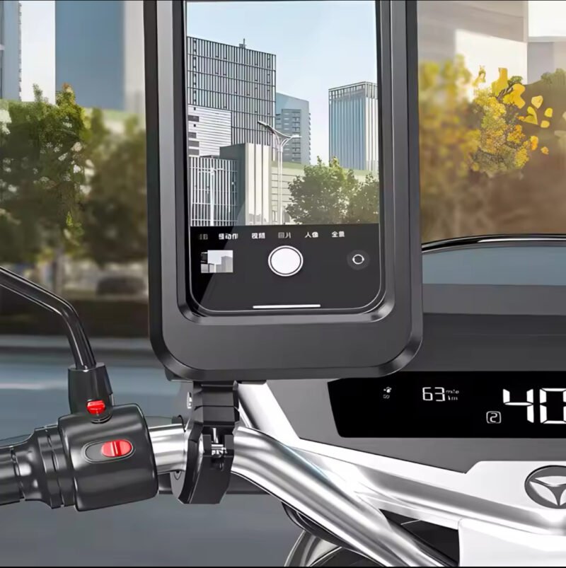 Universal Motorcycle Phone Mount Waterproof Hard Shell Phone Case Holder 360° Adjustable Bike Cellphone Holder Up To 6.7 Inches - Image 5