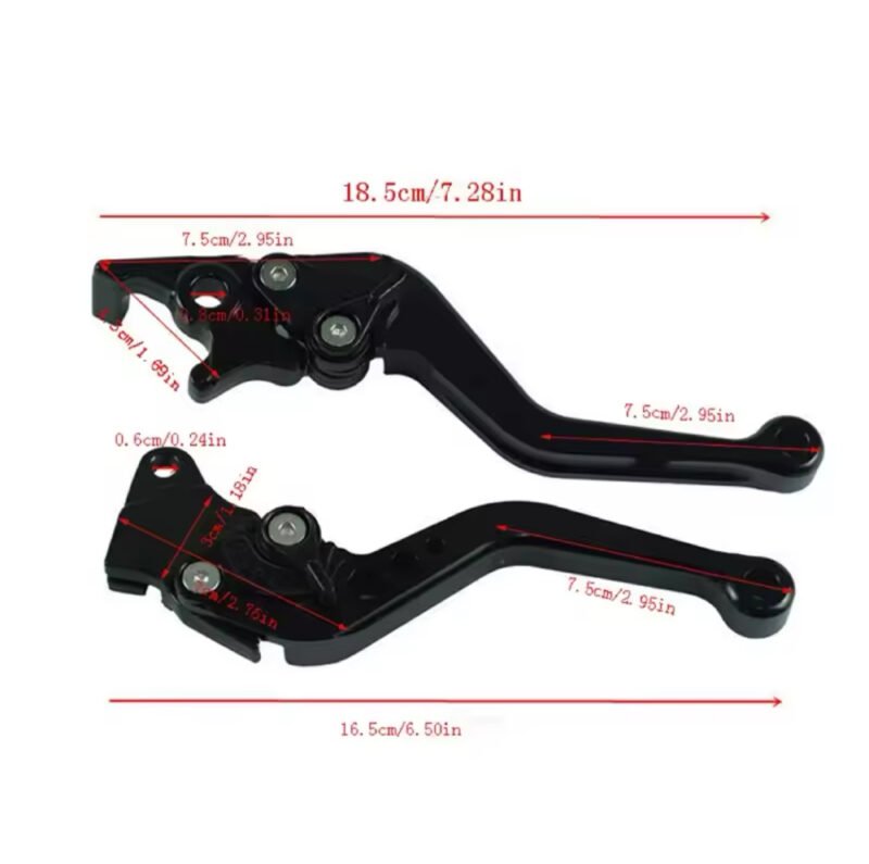 Motorcycle Aluminum Brake levers Set For Honda CB150f Motorcycle CNC Accessories Red, Black Color Modified 6 Points Adjustable Hand Lever - Image 3