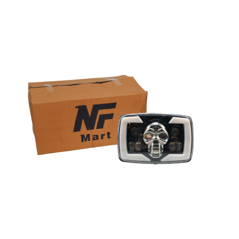 SKULL Headlight Beam for Motorcycle 70cc and 125cc Multicolor Skull With DRL Projectors High & Low Beam, DRL, Skull Ghost - Image 4