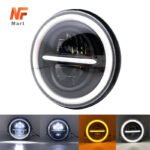 Bike LED Headlight 7 inches Round Motorcycle Headlight For Café Racer, Jeeps, Yamaha All bikes, Suzuki Gs150 Bikes Led Headlight NF MART