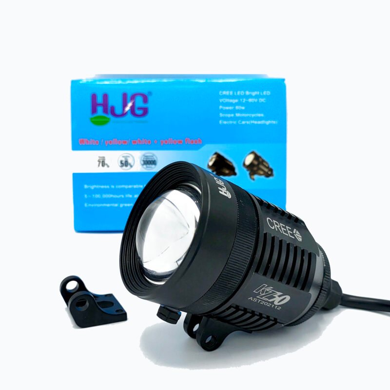 HJG KZ30 CREE 60W Dual colors with Flasher Adjustable Motorcycle LED Headlight Zoom in Out Fog Light NF MART - Image 2
