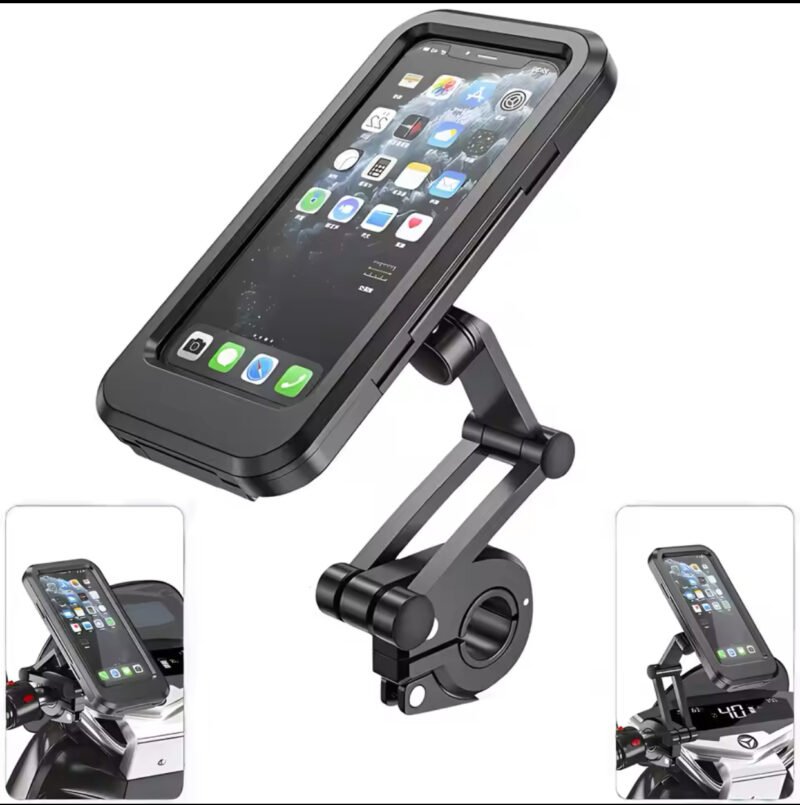 Universal Motorcycle Phone Mount Waterproof Hard Shell Phone Case Holder 360° Adjustable Bike Cellphone Holder Up To 6.7 Inches - Image 3
