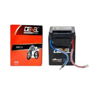 Denel Motorcycle Dry Battery Gel battery 2.5Ah/12V FOR HONDA CG125, CD70, Pridor 100cc, All China 70cc & 125cc Bikes NF MART