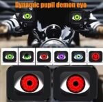 1PC Devil Style Rearview Mirror Lights, Universal Waterproof Dynamic LED Motorcycle Devil Eyes, Cool Eagle Eye Blink Headlight Accessories, Decorative Handlebar Devil Eye Light...