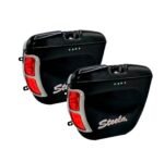 2-pcs Motorcycle Side Box Tourist Box With LED Back Light STEELA