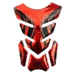 3D Red Stereo Rubber Motorcycle Gas Fuel Oil Tank Pad Sticker Protector Cover Fish Bone Decals RED